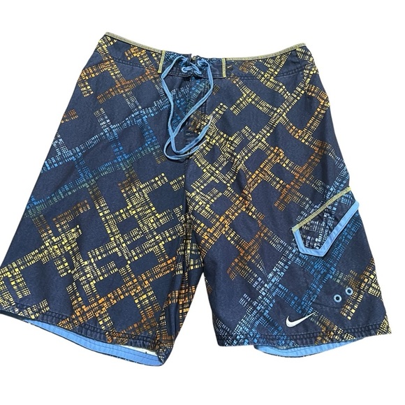 Nike Swim Board Shorts Trunks Bathing Suit Mens Size 34 tie front pocket - Picture 1 of 8